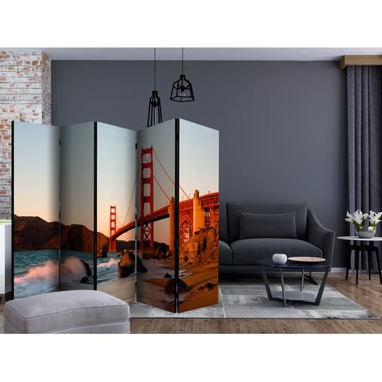 Rumsavdelare - Golden Gate Bridge - Sunset, San Francisco II - 5 Delar