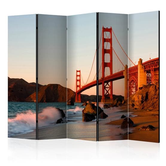 Rumsavdelare - Golden Gate Bridge - Sunset, San Francisco II - 5 Delar