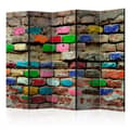 Miniatyrbild 1 av 2: Rumsavdelare - Colourful Bricks II - 5 Delar