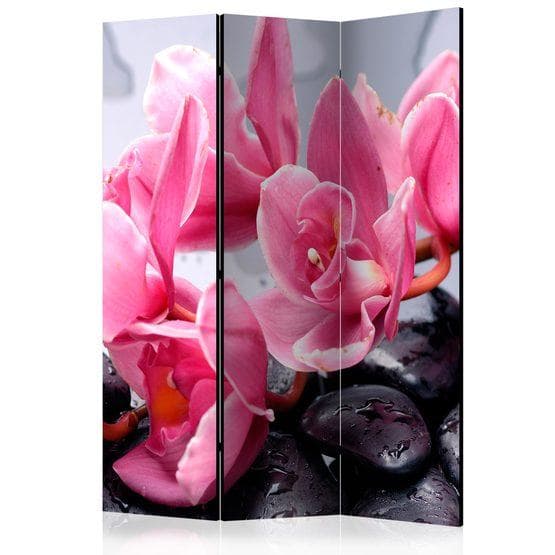 Rumsavdelare - Orchid Flowers With Zen Stones - 3 Delar