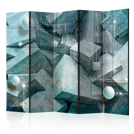 Rumsavdelare - Concrete Cubes (Green) II - 5 Delar