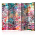 Miniatyrbild 1 av 2: Rumsavdelare - Colourful Brick II - 5 Delar