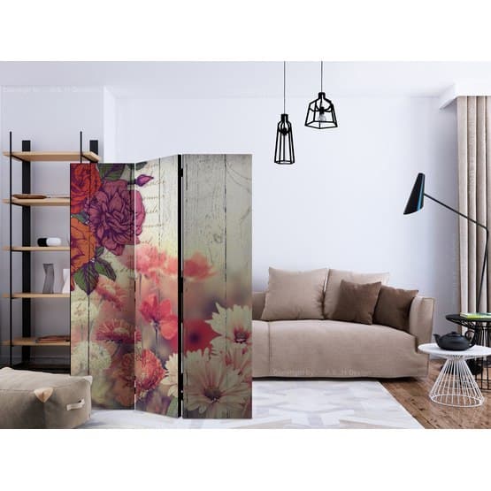 Rumsavdelare - Vintage Flowers - 3 Delar