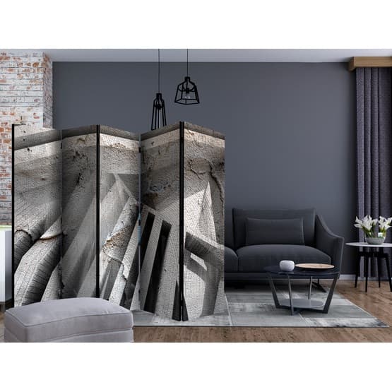 Rumsavdelare - Beton 3D II - 5 Delar