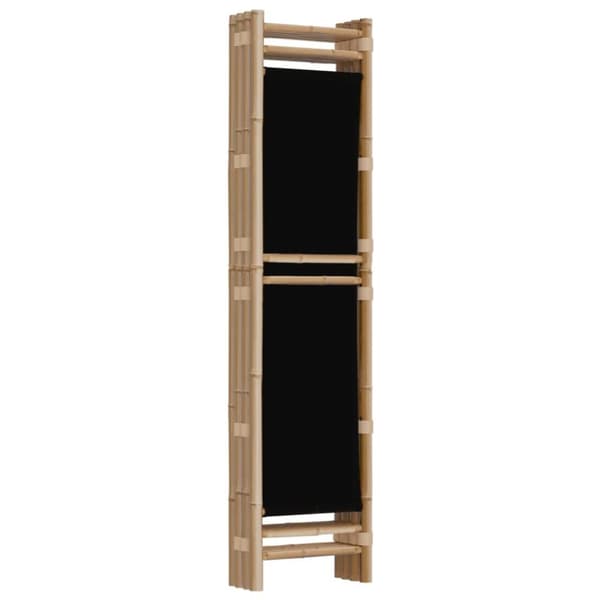 vidaXL Rumsavdelare 4 paneler hopfällbar 160 cm bambu och kanvas