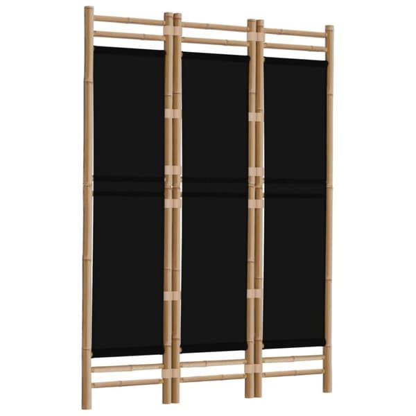 vidaXL Sammenleggbar romdeler 3 paneler 120 cm bambus og lerret