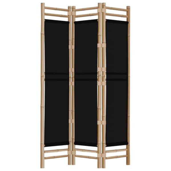 vidaXL Sammenleggbar romdeler 3 paneler 120 cm bambus og lerret