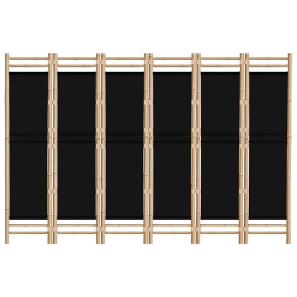 vidaXL Sammenleggbar romdeler 6 paneler 240 cm bambus og lerret