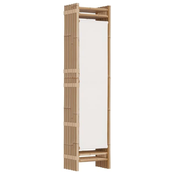 vidaXL 6-panels rumdeler 240 cm foldbar bambus og kanvas