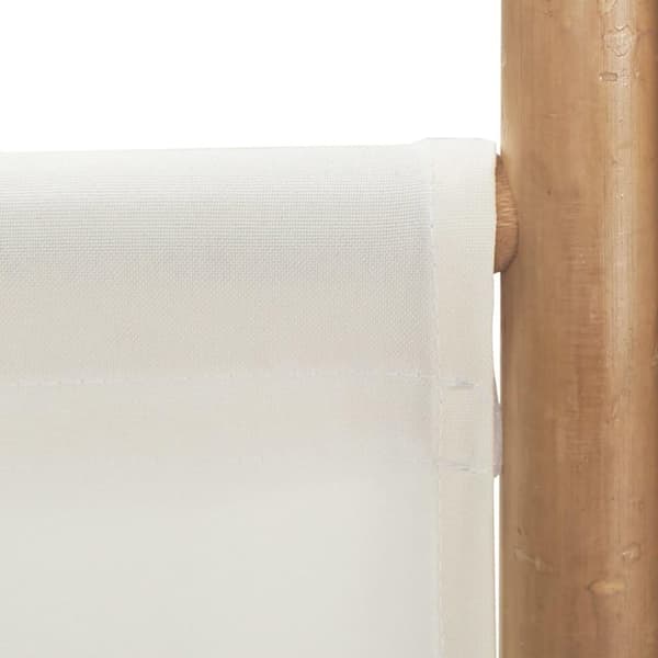 vidaXL 6-panels rumdeler 240 cm foldbar bambus og kanvas