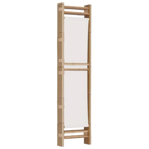 vidaXL Kokoontaitettava tilanjakaja 3 paneelia 120 cm bambu ja kangas
