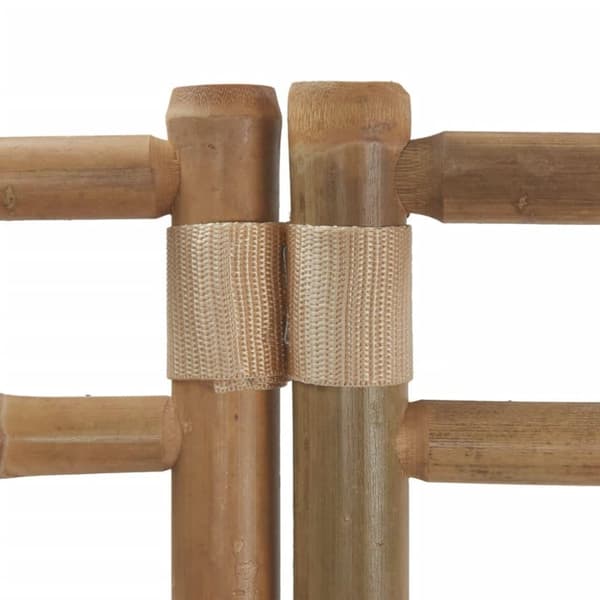 vidaXL Kokoontaitettava tilanjakaja 3 paneelia 120 cm bambu ja kangas