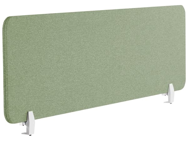 Skillevegg Grønn 130 x 40 cm Stoffdeksel Modulære monteringsklemmer Hjemmekontor