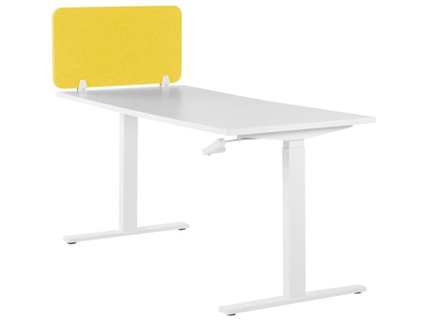 Skillevegg Gul Stoffskjerm 72 x 40 cm Modulære Monteringsklemmer Hjemmekontor