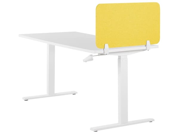 Skillevegg Gul Stoffskjerm 72 x 40 cm Modulære Monteringsklemmer Hjemmekontor