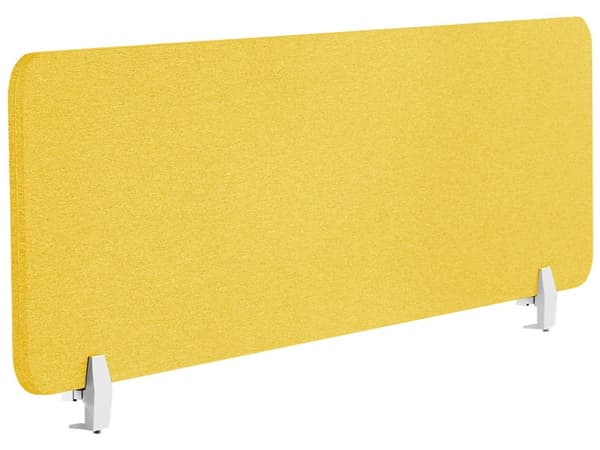 Skillevegg Gul 160 x 40 cm Stoffdeksel Modulære monteringsklemmer Hjemmekontor