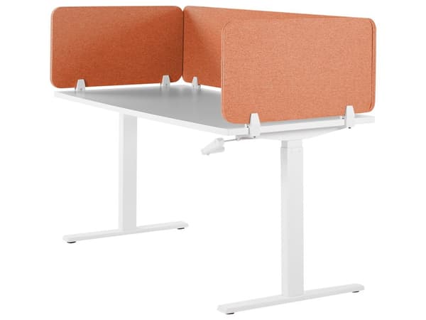 Skillevegg Rød 80 x 40 cm Stoffdeksel Modulære monteringsklemmer Hjemmekontor