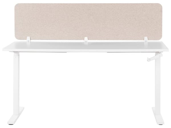 Skillevegg Beige 180 x 40 cm Stoffdeksel Modulære monteringsklemmer Hjemmekontor