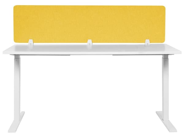 Skillevegg Gul 180 x 40 cm Stoffdeksel Modulære monteringsklemmer Hjemmekontor