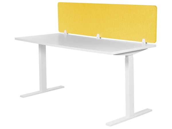 Skillevegg Gul 180 x 40 cm Stoffdeksel Modulære monteringsklemmer Hjemmekontor