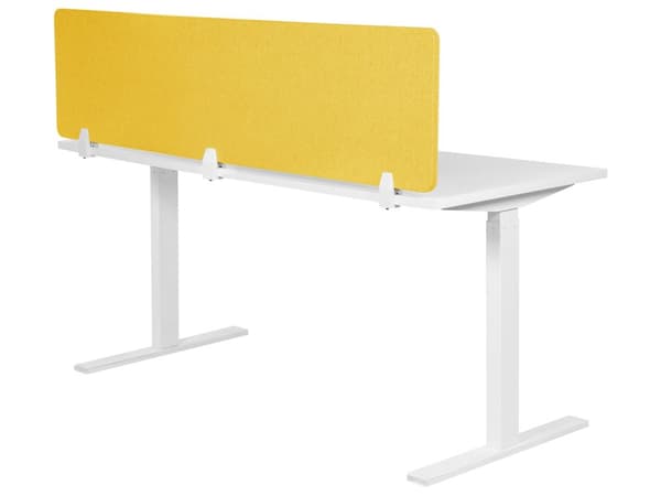 Skillevegg Gul 180 x 40 cm Stoffdeksel Modulære monteringsklemmer Hjemmekontor
