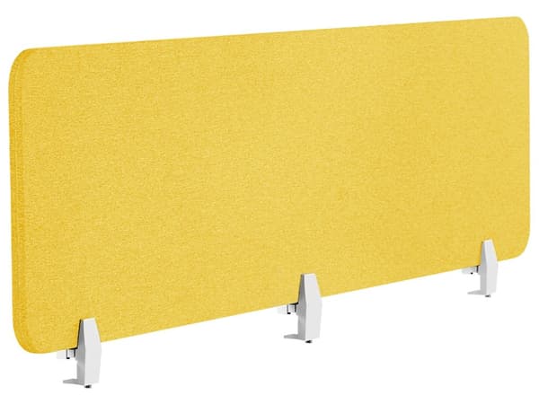 Skillevegg Gul 180 x 40 cm Stoffdeksel Modulære monteringsklemmer Hjemmekontor
