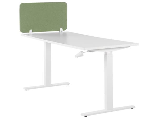 Skillevegg Grønn 80 x 40 cm Stoffdeksel Modulære monteringsklemmer Hjemmekontor