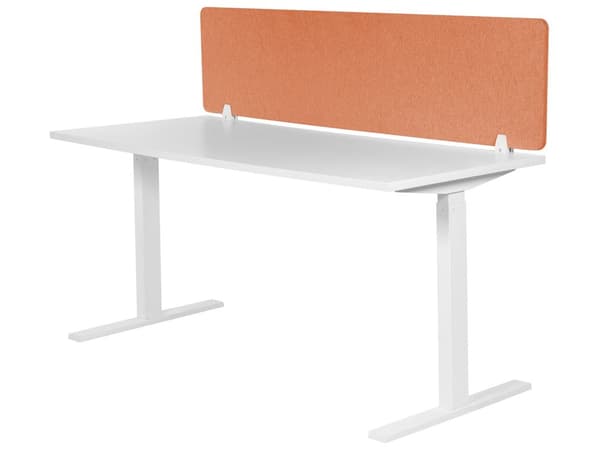 Skillevegg Rød 130 x 40 cm Stoffdeksel Modulære monteringsklemmer Hjemmekontor