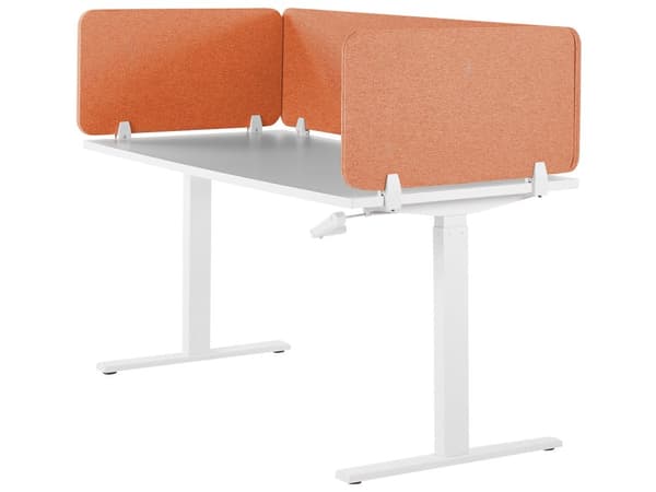 Skillevegg Rød 130 x 40 cm Stoffdeksel Modulære monteringsklemmer Hjemmekontor