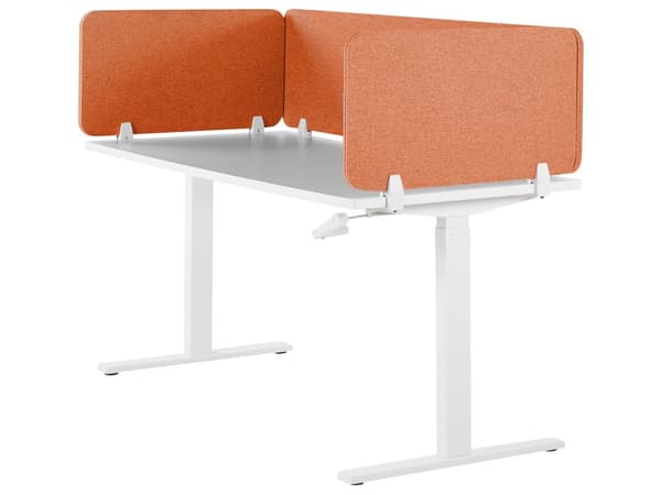 Skillevegg Rød 180 x 40 cm Stoffdeksel Modulære monteringsklemmer Hjemmekontor
