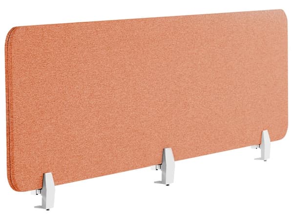 Skillevegg Rød 180 x 40 cm Stoffdeksel Modulære monteringsklemmer Hjemmekontor
