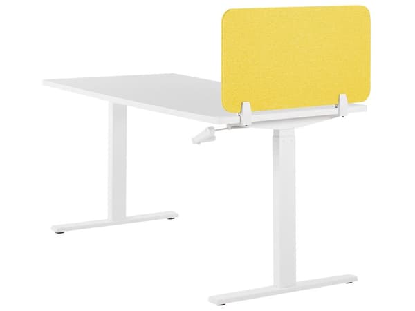 Skillevegg Gul 80 x 40 cm Stoffdeksel Modulære monteringsklemmer Hjemmekontor
