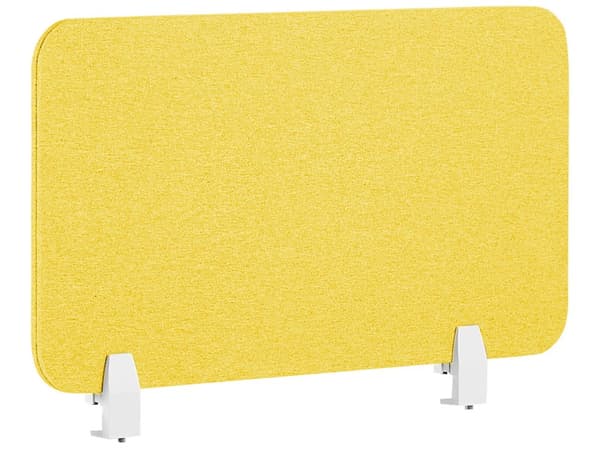 Skillevegg Gul 80 x 40 cm Stoffdeksel Modulære monteringsklemmer Hjemmekontor