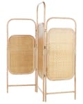 Miniatyrbillede 4 af 8: Rumdeler Naturlig Rattan og Bambus 3 Paneler Sammenfoldelig Dekorativ Skærmvæg