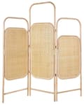Miniatyrbillede 1 af 8: Rumdeler Naturlig Rattan og Bambus 3 Paneler Sammenfoldelig Dekorativ Skærmvæg