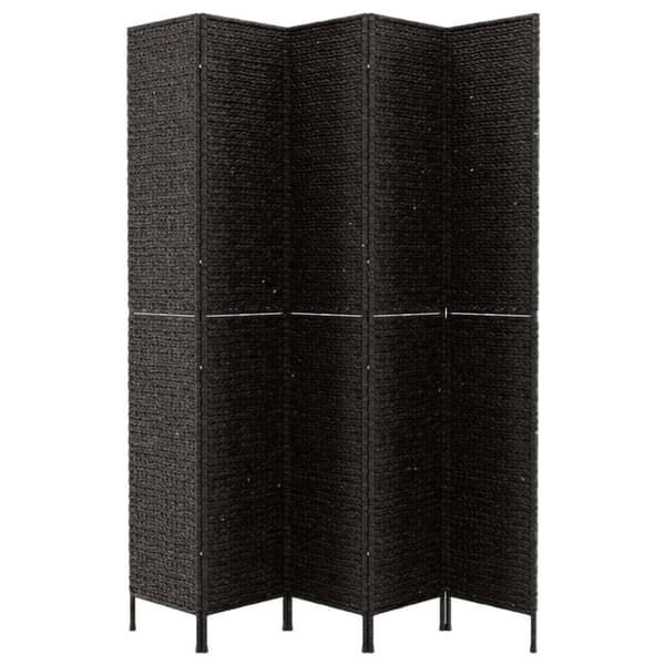 vidaXL Romdeler 5 paneler svart 205x180 cm vannhyasint