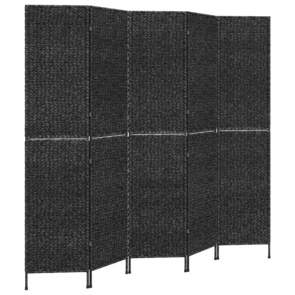 vidaXL Romdeler 5 paneler svart 205x180 cm vannhyasint