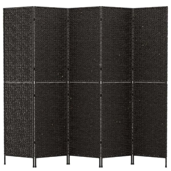 vidaXL Romdeler 5 paneler svart 205x180 cm vannhyasint