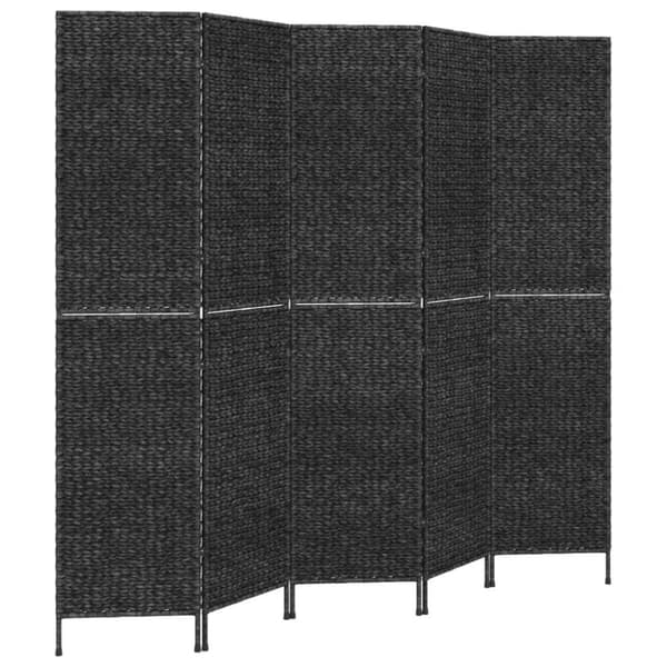vidaXL Romdeler 5 paneler svart 205x180 cm vannhyasint