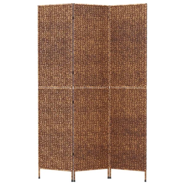 vidaXL Romdeler 3 paneler brun 122x180 cm vannhyasint