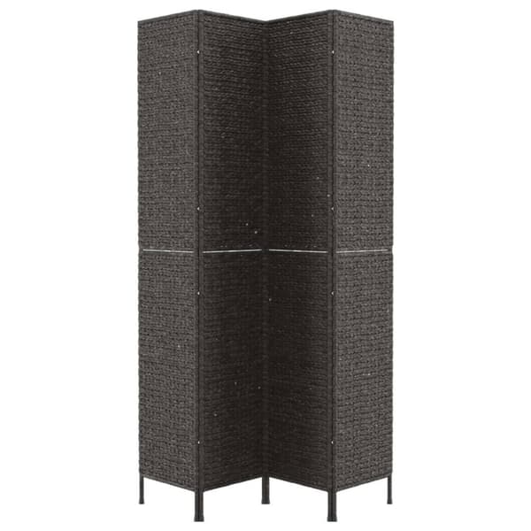 vidaXL rumdeler med 4 paneler 163x180 cm vandhyacint sort
