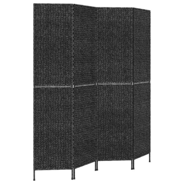 vidaXL rumdeler med 4 paneler 163x180 cm vandhyacint sort