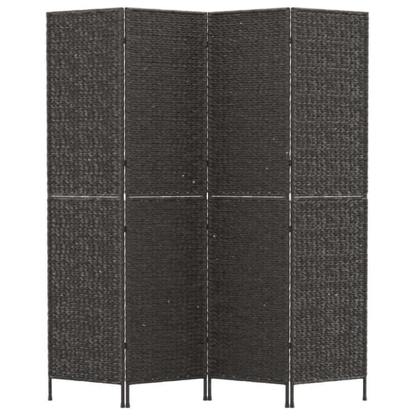 vidaXL rumdeler med 4 paneler 163x180 cm vandhyacint sort