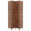 Miniatyrbilde 3 av 9: vidaXL Romdeler 4 paneler brun 163x180 cm vannhyasint