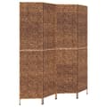 Miniatyrbilde 5 av 9: vidaXL Romdeler 4 paneler brun 163x180 cm vannhyasint