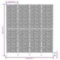 Miniatyrbilde 8 av 9: vidaXL Romdeler 4 paneler brun 163x180 cm vannhyasint