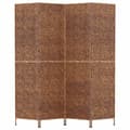 Miniatyrbilde 2 av 9: vidaXL Romdeler 4 paneler brun 163x180 cm vannhyasint