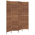 Miniatyrbilde 1 av 9: vidaXL Romdeler 4 paneler brun 163x180 cm vannhyasint