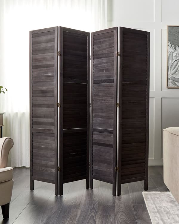 4-panels rumskærm beige paulownia træ krydsfiner folde dekorative til stuen traditionelt design