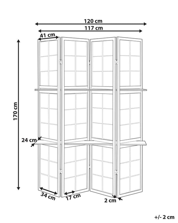 4-panels rumskærm sort fyrretræ syntetisk materiale foldbar dekorativ til stuen traditionelt design